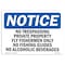 Signmission OSHA Notice Sign, 5" Height, 7" Width, No Trespassing Private Property Fly Fishermen Sign, Landscape OS-NS-D-57-L-14968 - alternate 1